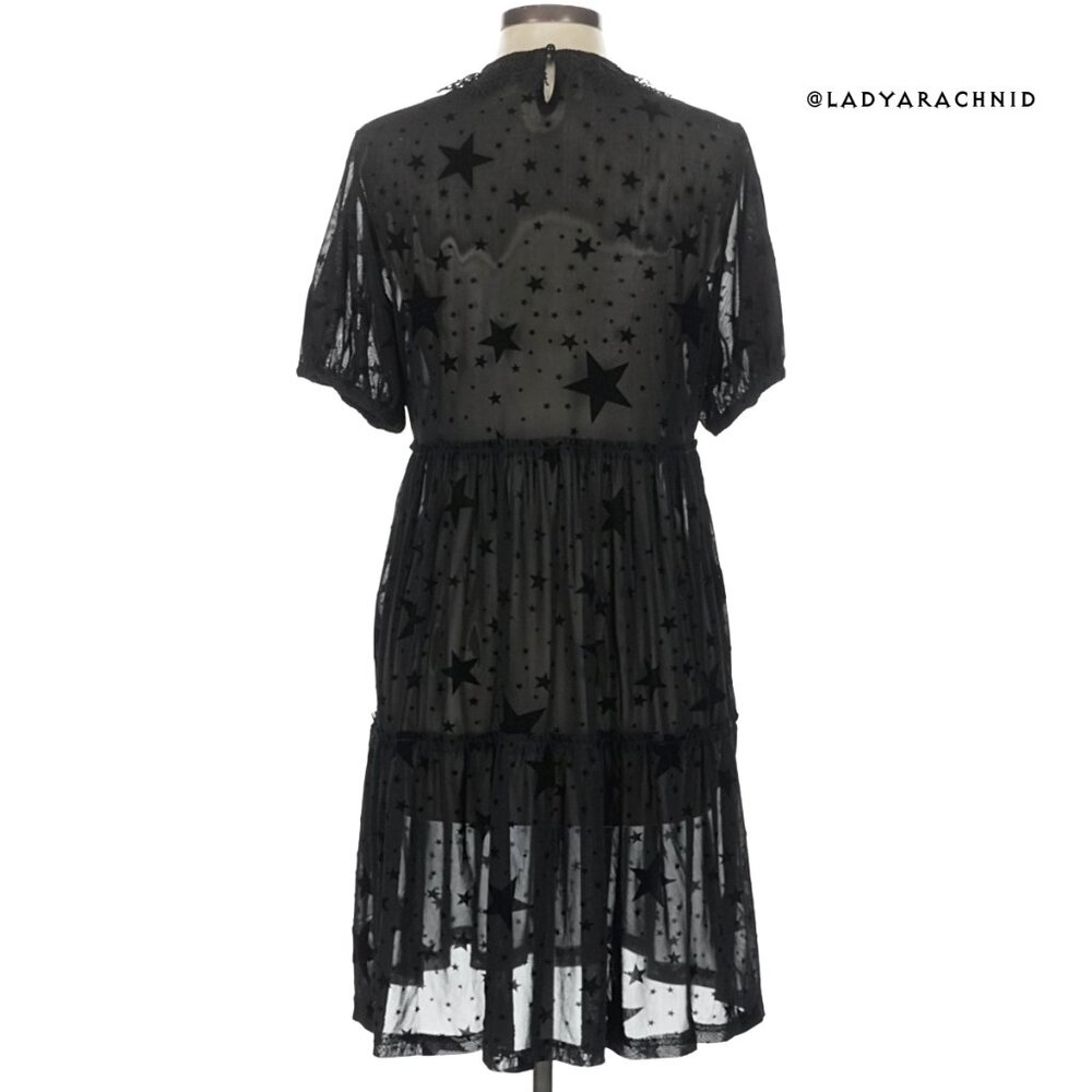 DISTURBIA Orion sheer mesh lace collar mini dress - Picture 6 of 7
